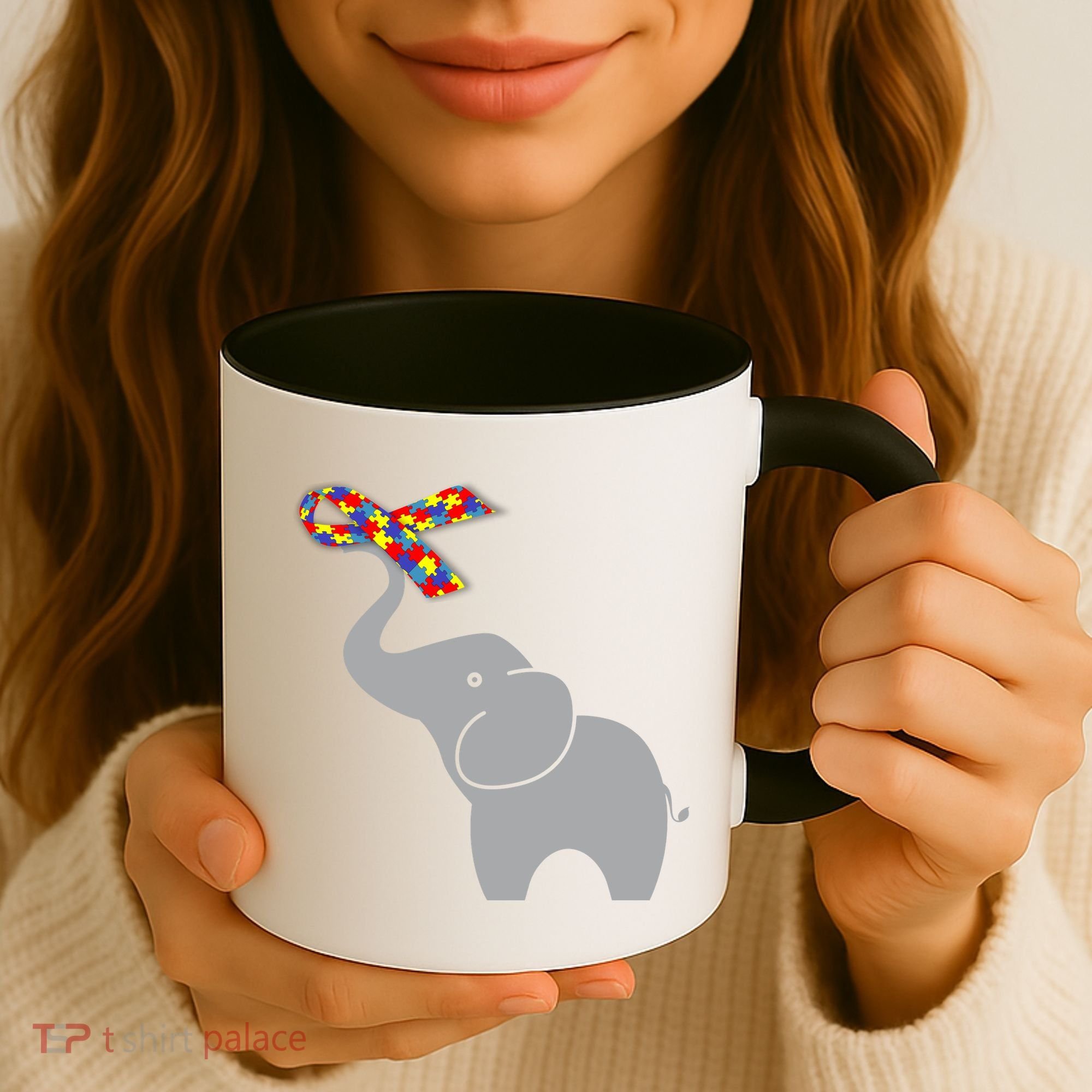 Elephant Autism Awareness Ribbon Coffee Mug