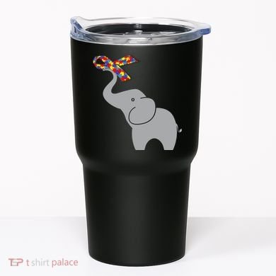 Elephant Autism Awareness Ribbon Tumbler