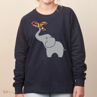 Elephant Autism Awareness Ribbon Women's Sweatshirt
