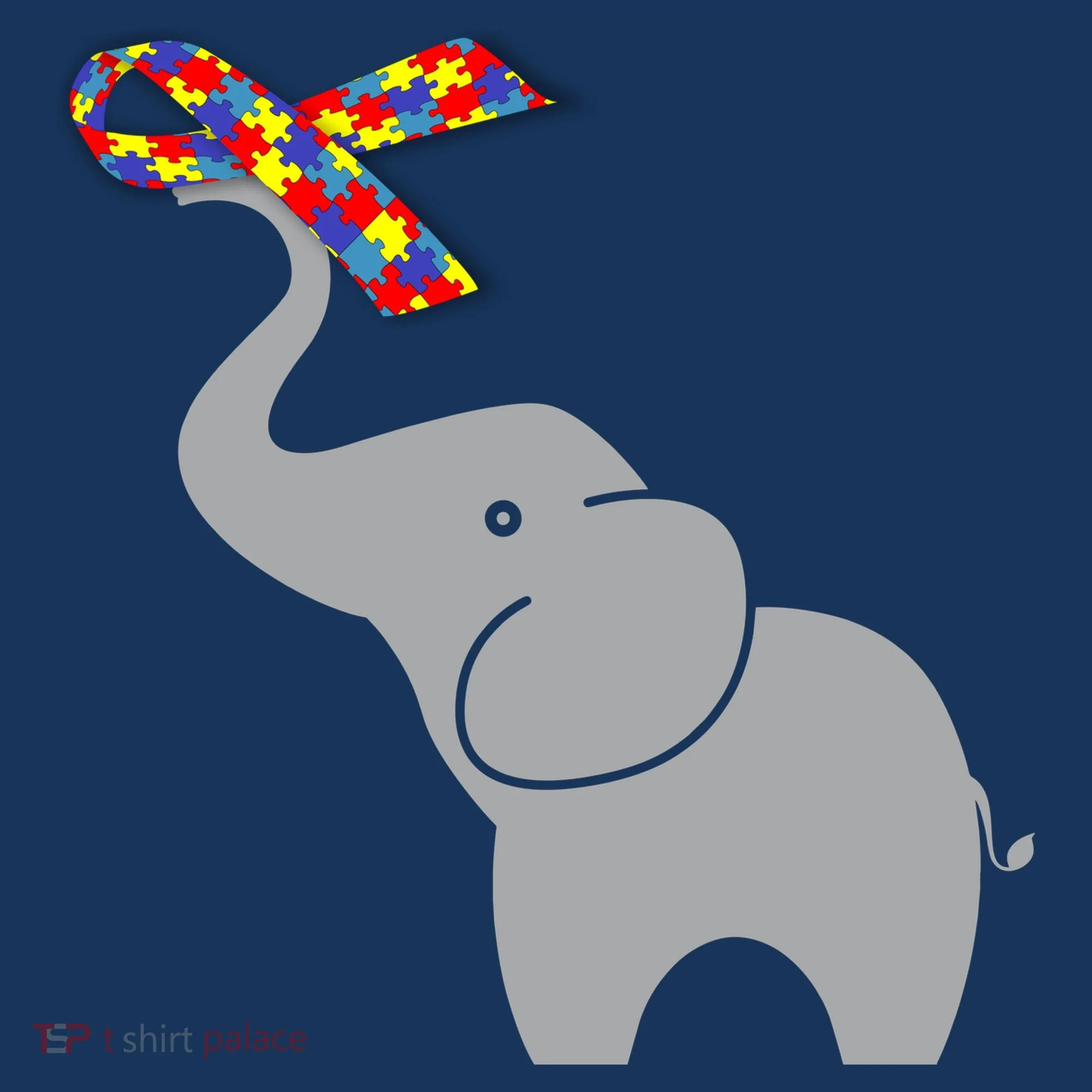 Elephant Autism Awareness Ribbon Doggie Tank