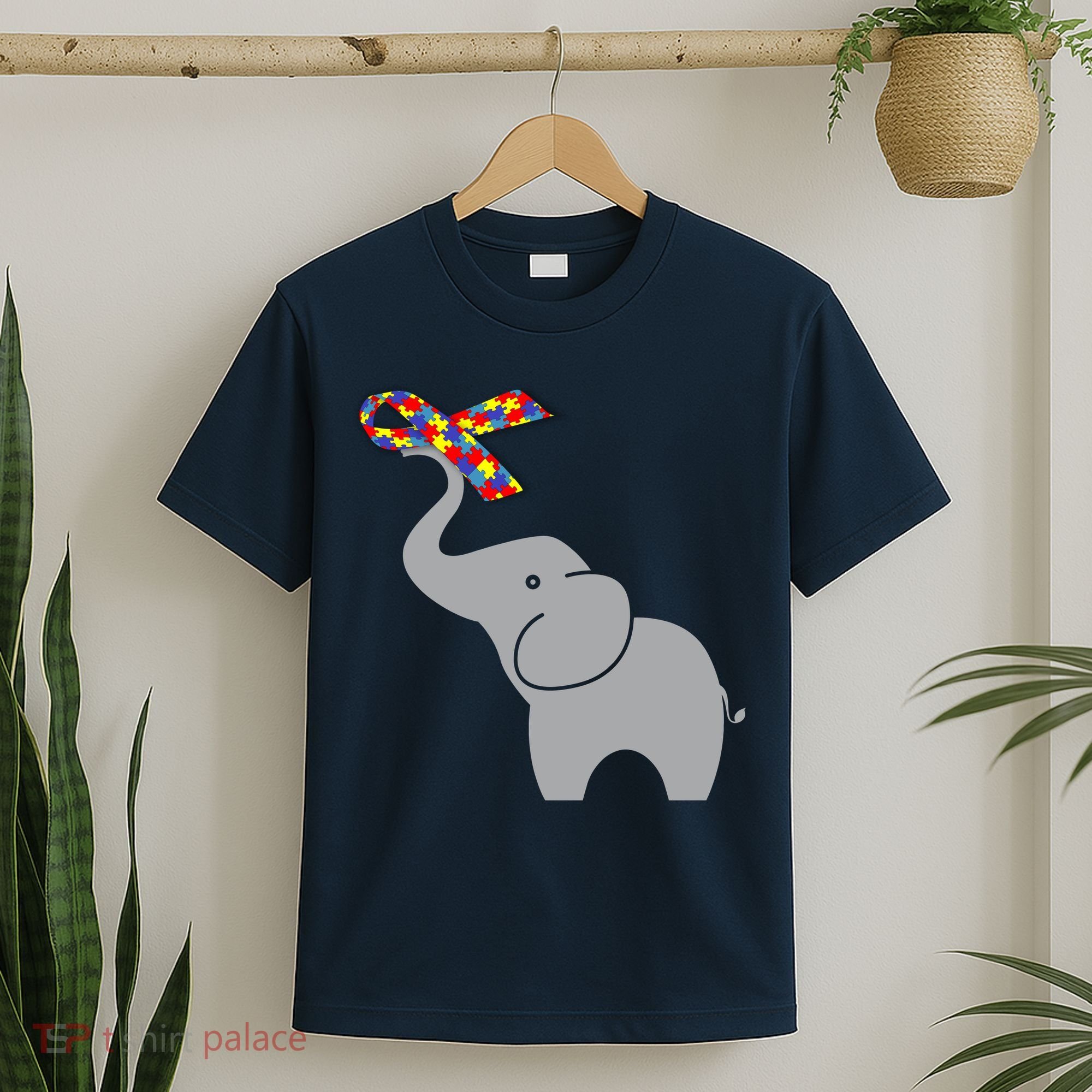 Elephant Autism Awareness Ribbon T-Shirt