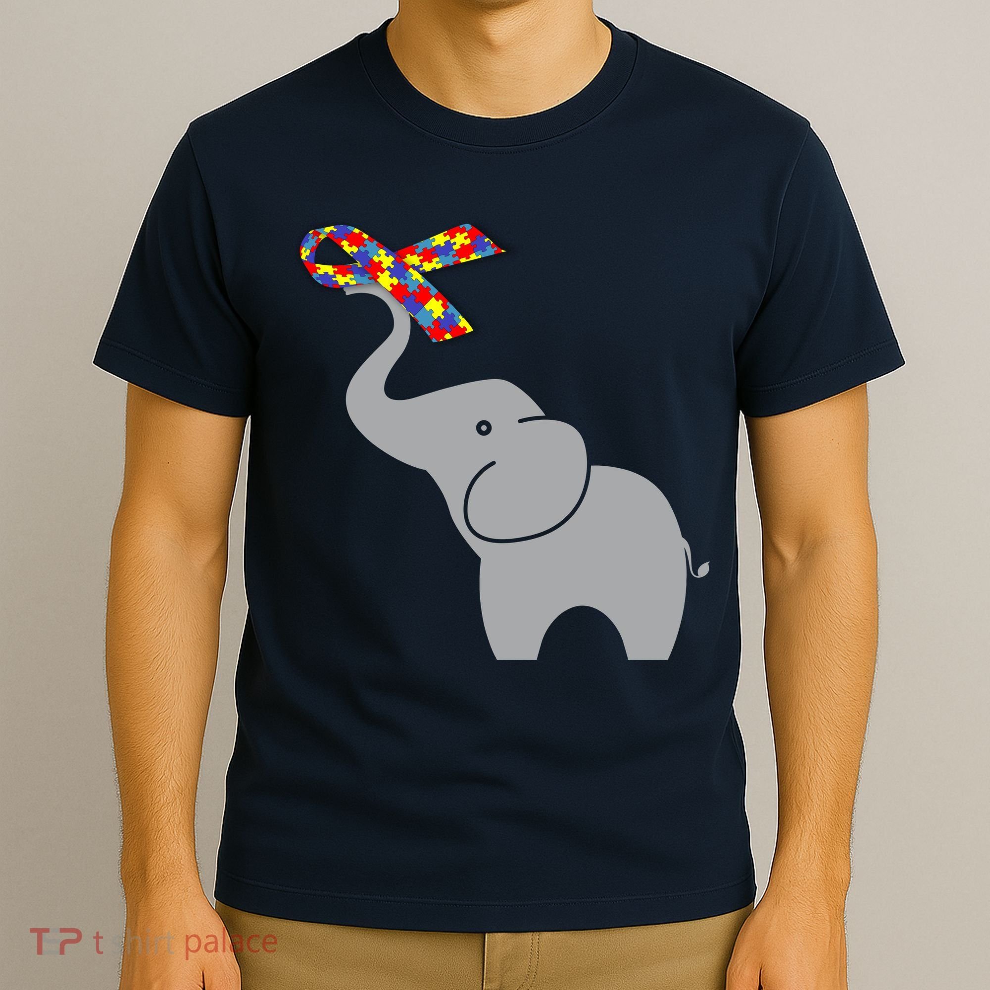 Elephant Autism Awareness Ribbon T-Shirt