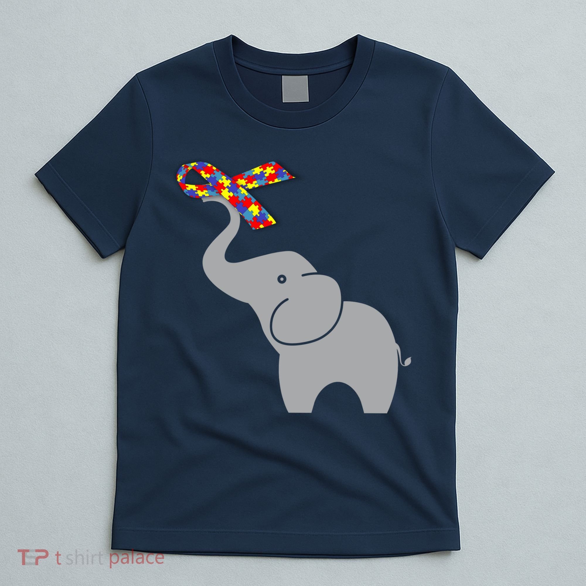 Elephant Autism Awareness Ribbon T-Shirt