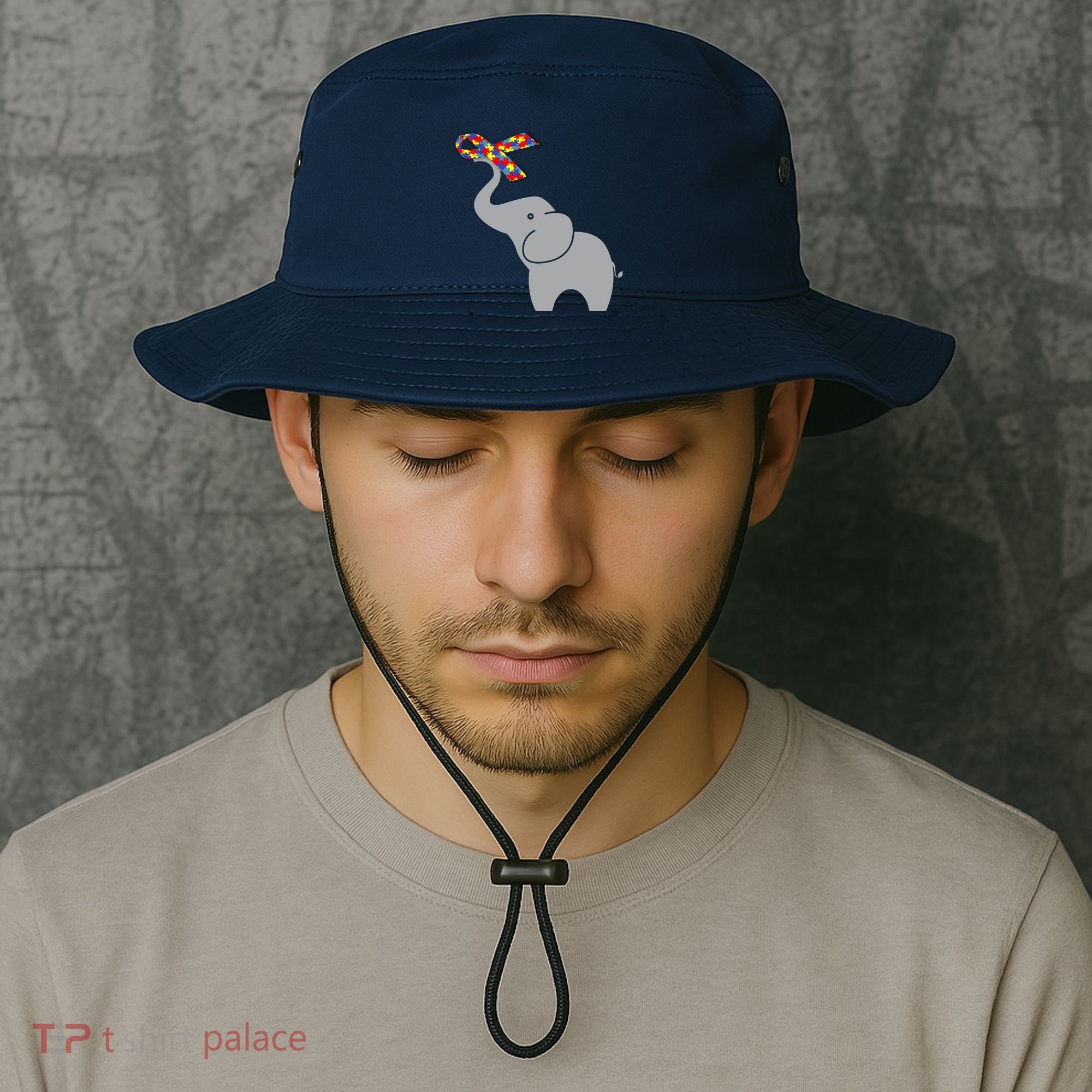 Elephant Autism Awareness Ribbon Bucket Hat