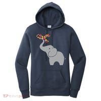 Elephant Autism Awareness Ribbon Women's Hoodie thumb 0