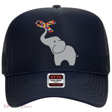 Elephant Autism Awareness Ribbon Hat