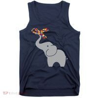 Elephant Autism Awareness Ribbon Tank Top thumb 0
