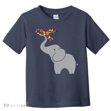 Elephant Autism Awareness Ribbon Toddler T-Shirt