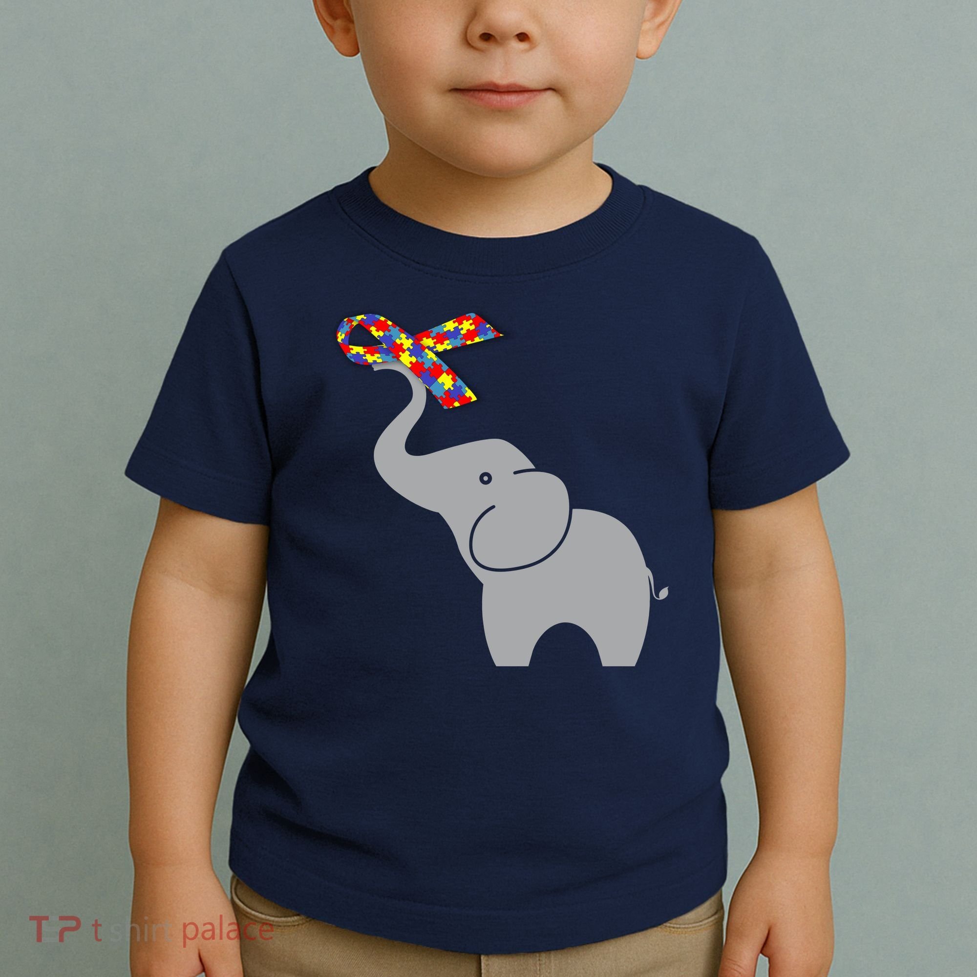 Elephant Autism Awareness Ribbon Toddler T-Shirt