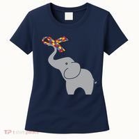 Elephant Autism Awareness Ribbon Women's T-Shirt thumb 0