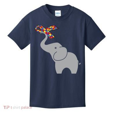Elephant Autism Awareness Ribbon Kids T-Shirt