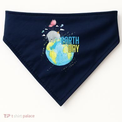 Elephant Earth Day USA-Made Doggie Bandana