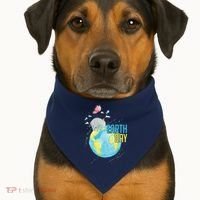 Elephant Earth Day USA-Made Doggie Bandana thumb 1