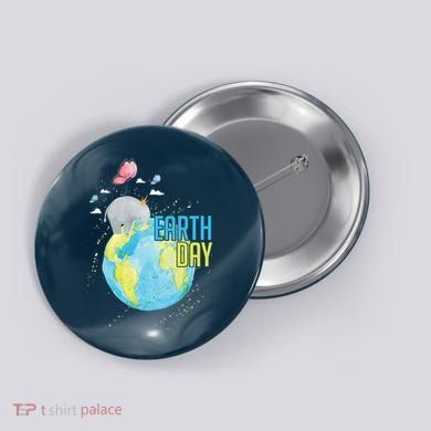 Elephant Earth Day Button