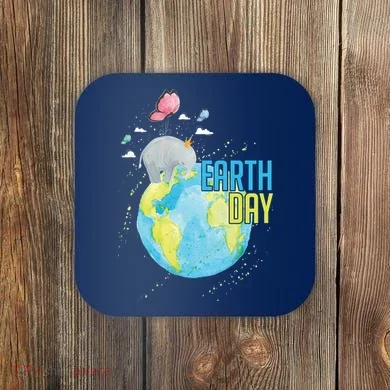 Elephant Earth Day Coaster