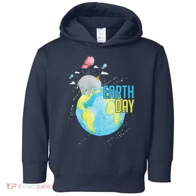 Elephant Earth Day Toddler Hoodie