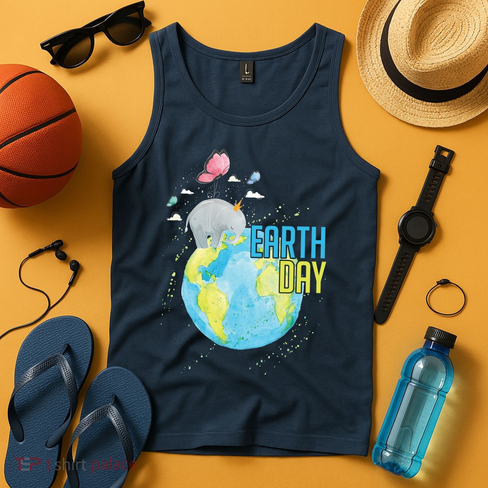 Elephant Earth Day Tank Top