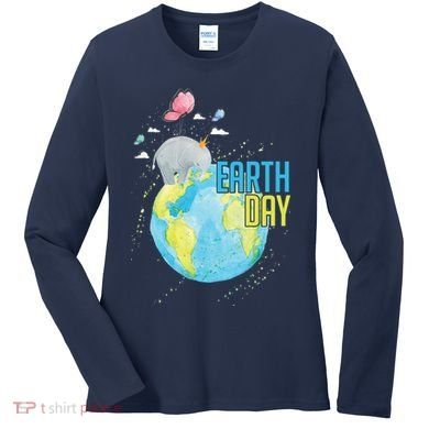 Elephant Earth Day Women's Long Sleeve Shirt