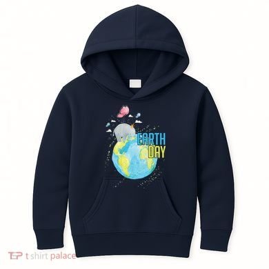 Elephant Earth Day Kids Hoodie