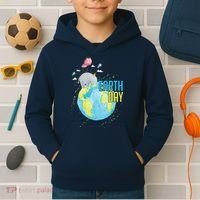 Elephant Earth Day Kids Hoodie thumb 2