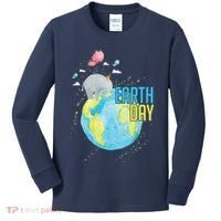Elephant Earth Day Kids Long Sleeve Shirt thumb 0