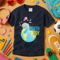 Elephant Earth Day Kids T-Shirt thumb 3