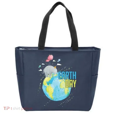 Elephant Earth Day Tote Bag