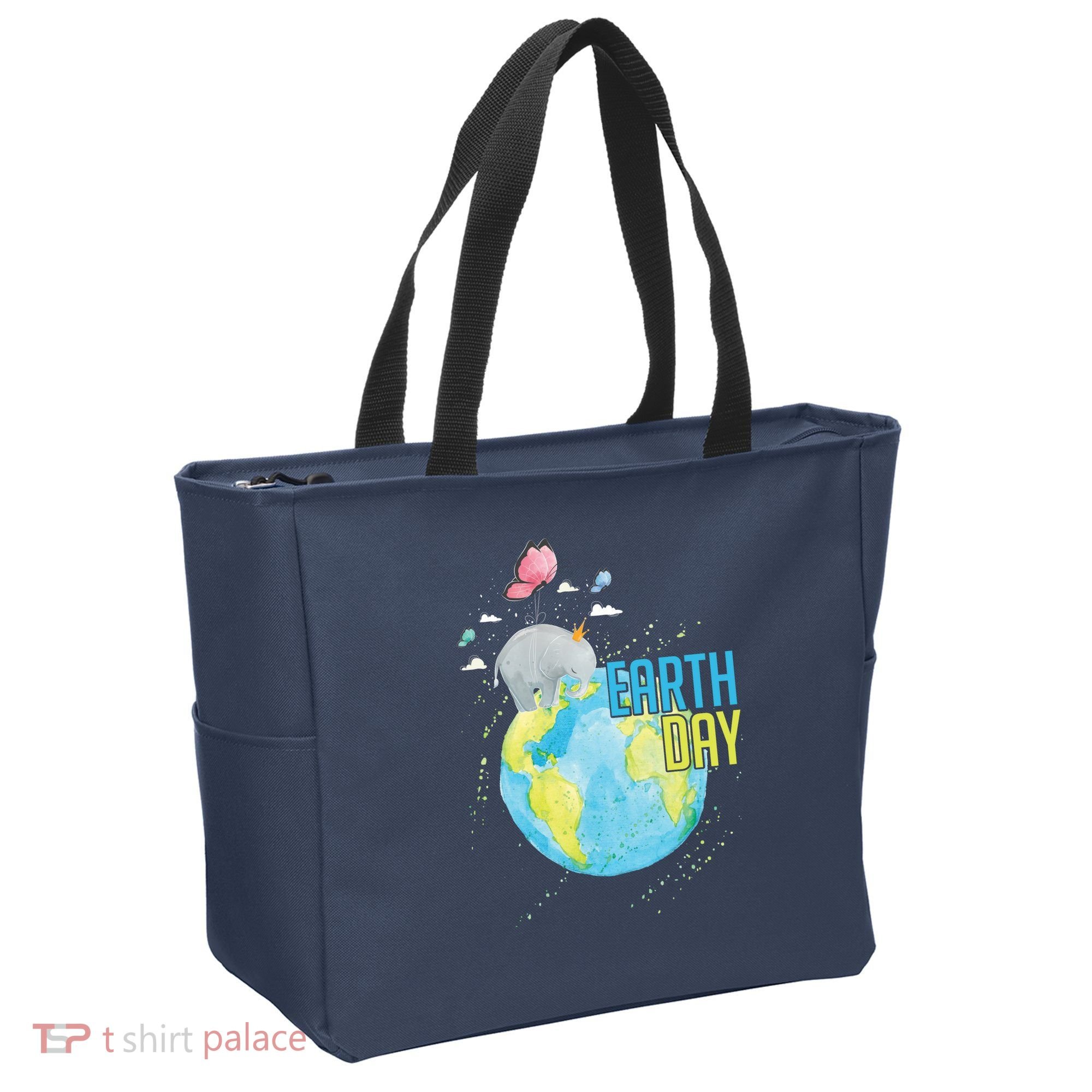 Elephant Earth Day Tote Bag