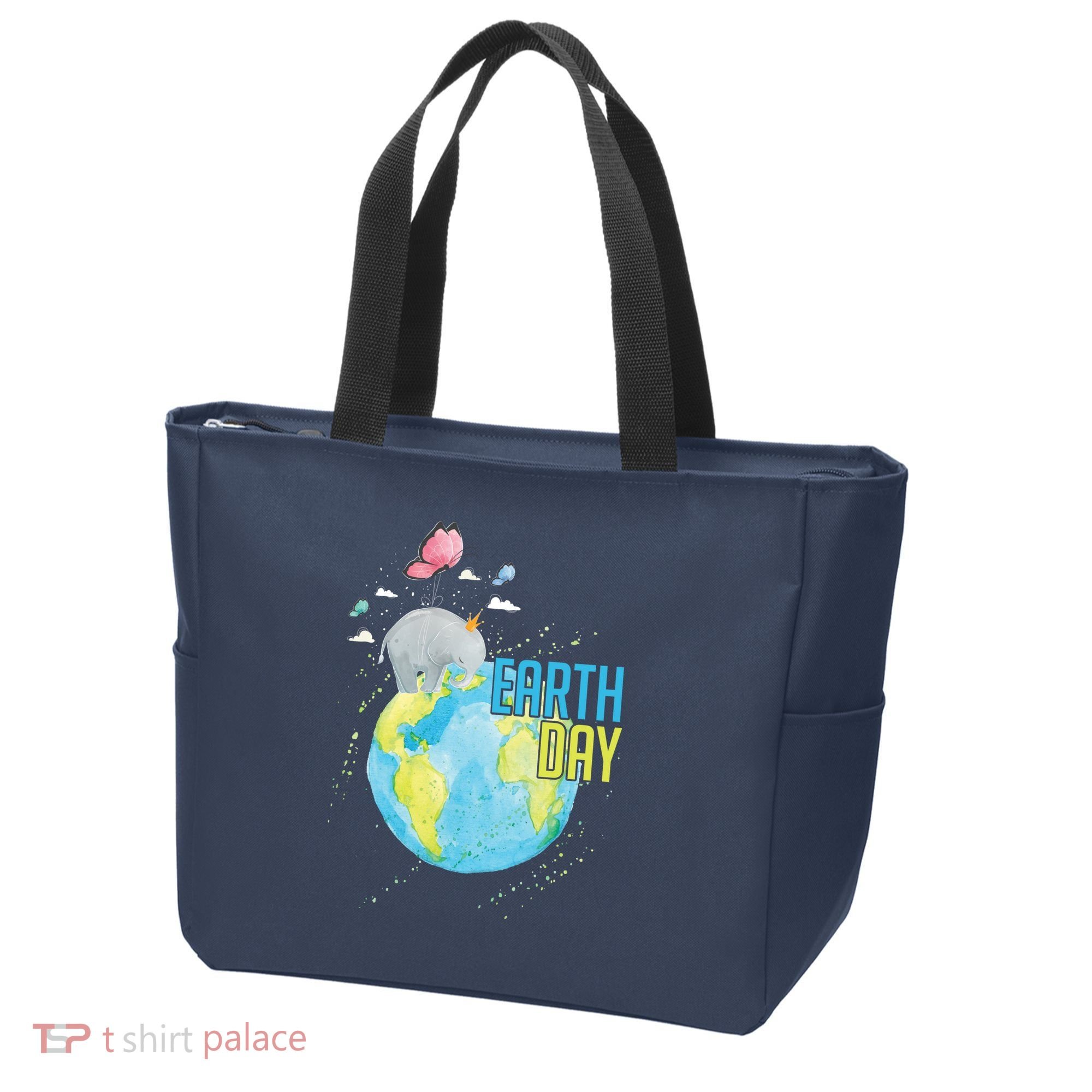 Elephant Earth Day Tote Bag