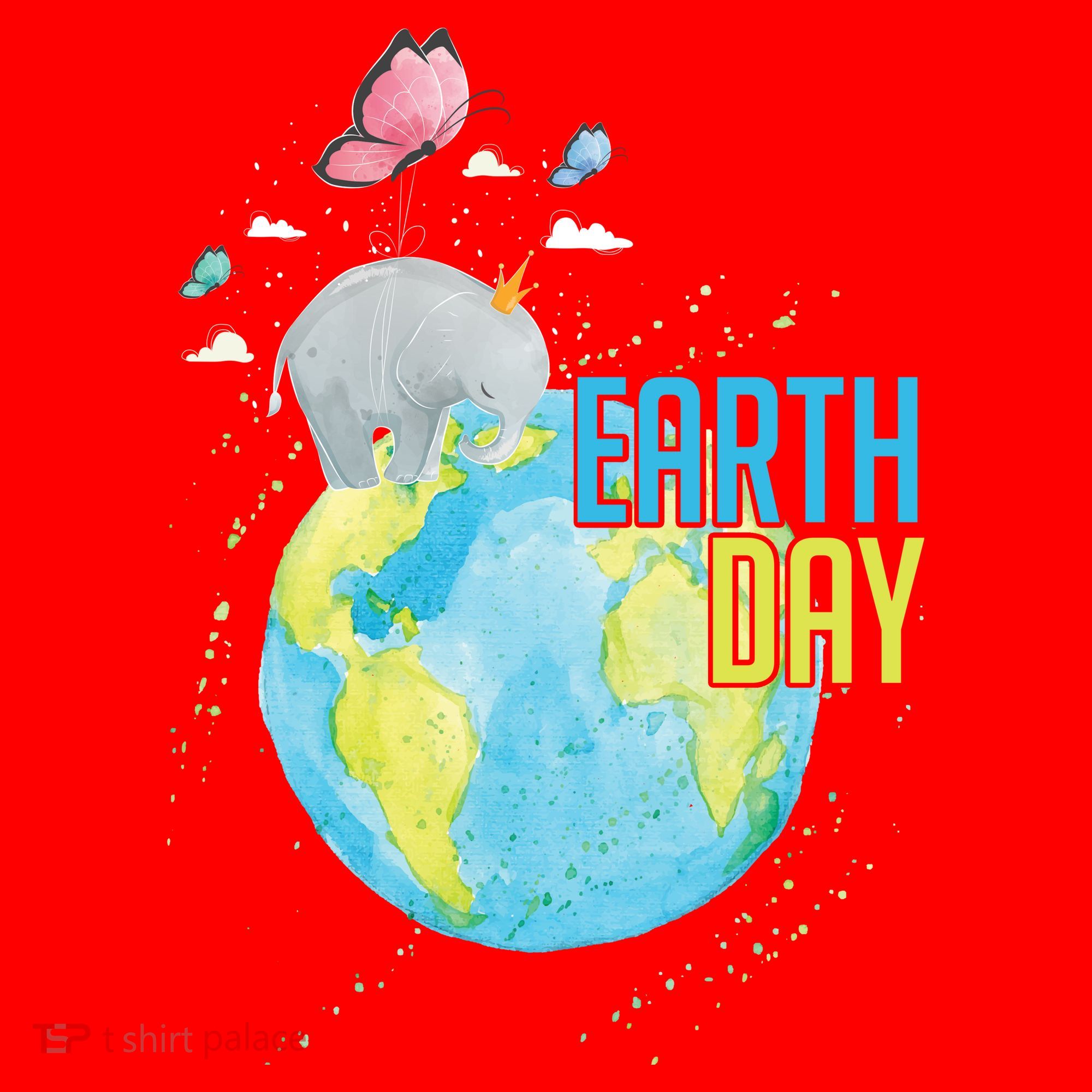 Elephant Earth Day Santa Hat
