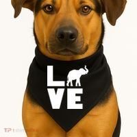 Elephant Love USA-Made Doggie Bandana thumb 1