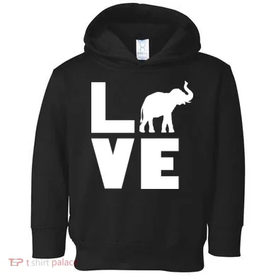 Elephant Love Toddler Hoodie