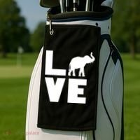 Elephant Love Golf Towel thumb 2