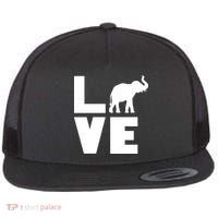 Elephant Love Flat Bill Trucker Hat thumb 0