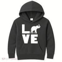 Elephant Love Kids Hoodie thumb 0