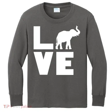 Elephant Love Kids Long Sleeve Shirt