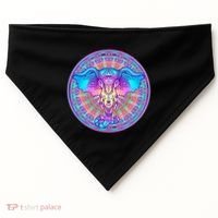 Elephant Mandala Pastel Rainbow USA-Made Doggie Bandana thumb 0