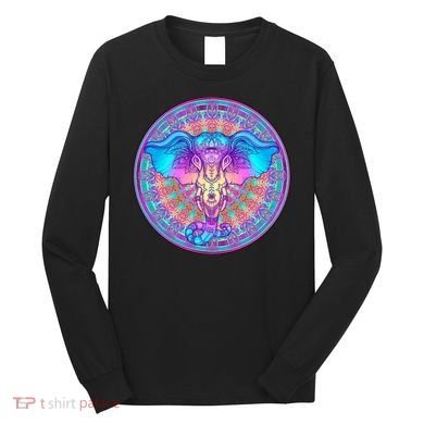 Elephant Mandala Pastel Rainbow Long Sleeve Shirt