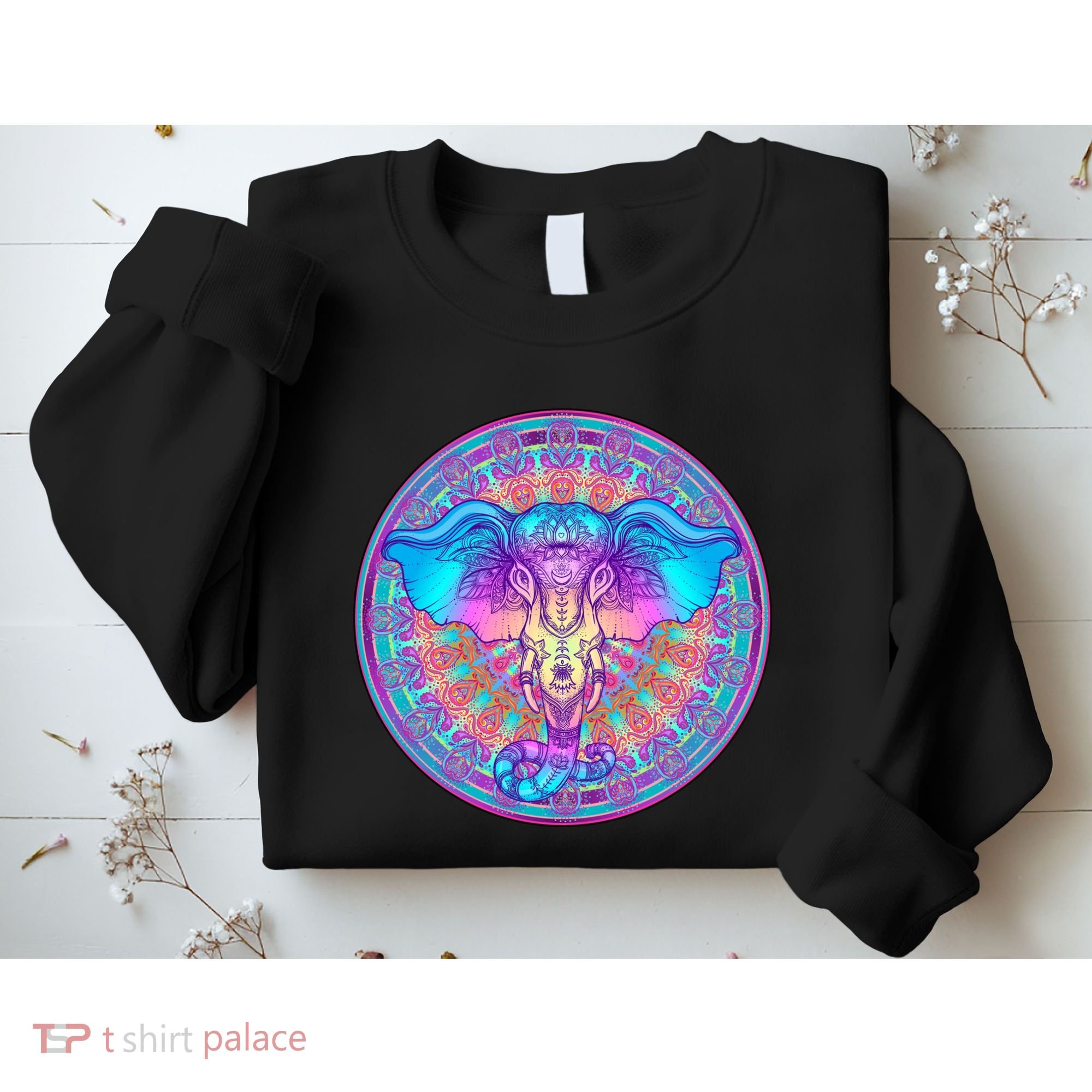 Elephant Mandala Pastel Rainbow Sweatshirt