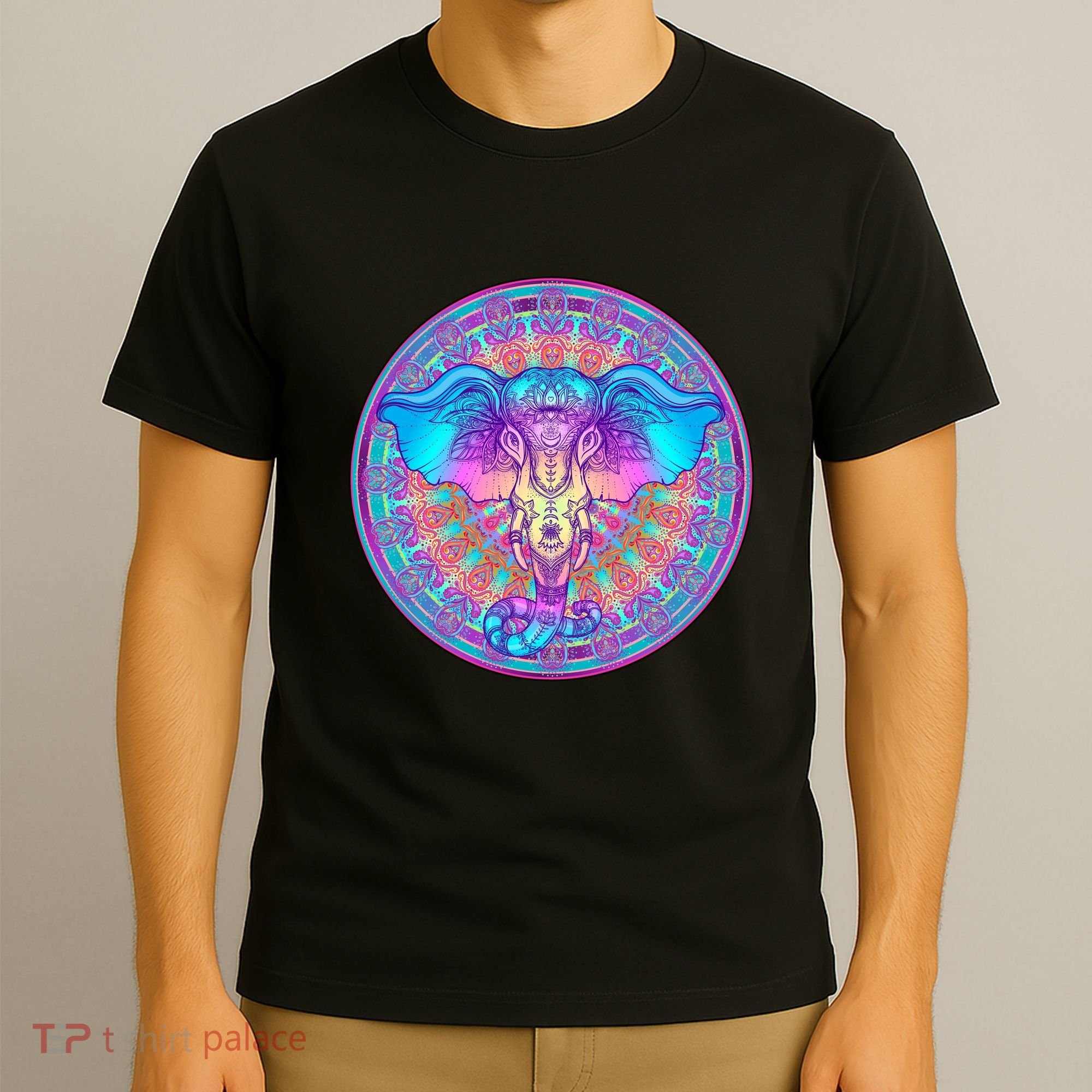 Elephant Mandala Pastel Rainbow T-Shirt