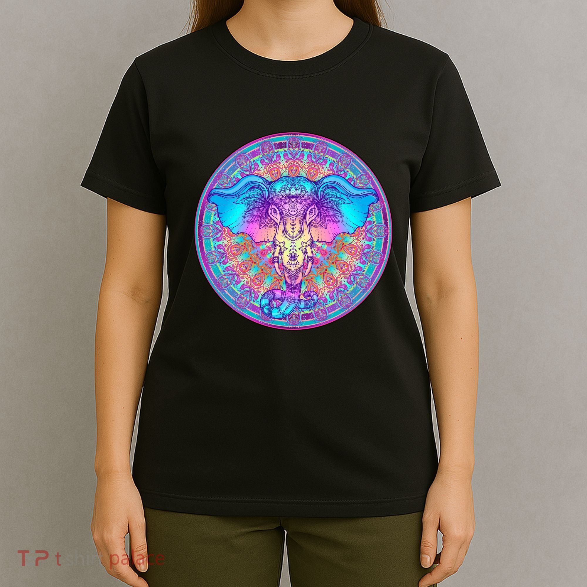 Elephant Mandala Pastel Rainbow T-Shirt