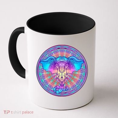 Elephant Mandala Pastel Rainbow Coffee Mug