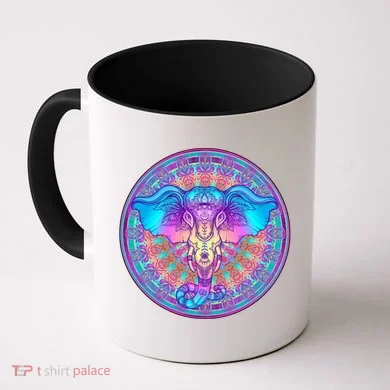 Elephant Mandala Pastel Rainbow Coffee Mug