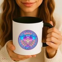 Elephant Mandala Pastel Rainbow Coffee Mug thumb 3