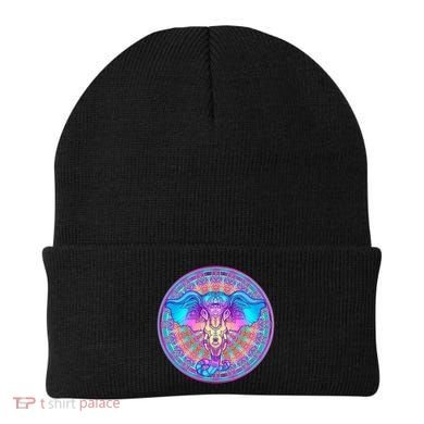 Elephant Mandala Pastel Rainbow Beanie