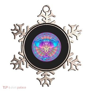 Elephant Mandala Pastel Rainbow Ornament