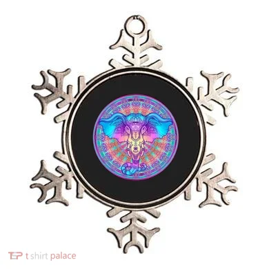 Elephant Mandala Pastel Rainbow Ornament