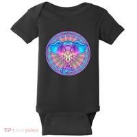 Elephant Mandala Pastel Rainbow Baby Bodysuit thumb 0