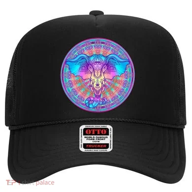 Elephant Mandala Pastel Rainbow Hat