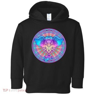 Elephant Mandala Pastel Rainbow Toddler Hoodie